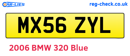 MX56ZYL are the vehicle registration plates.