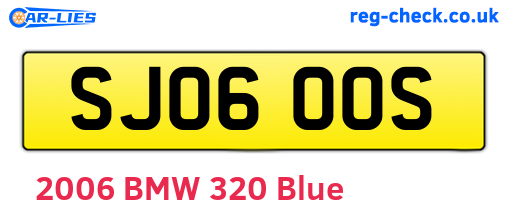 SJ06OOS are the vehicle registration plates.