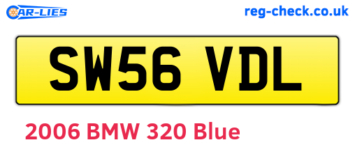 SW56VDL are the vehicle registration plates.