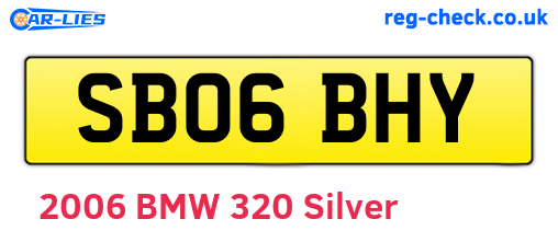 SB06BHY are the vehicle registration plates.