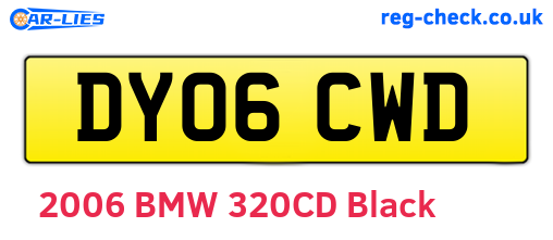 DY06CWD are the vehicle registration plates.