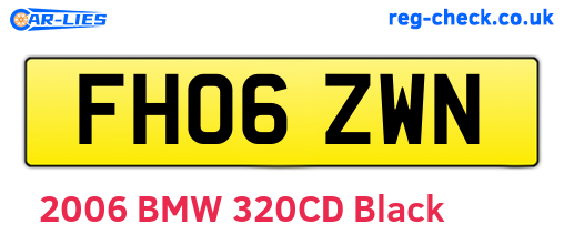 FH06ZWN are the vehicle registration plates.