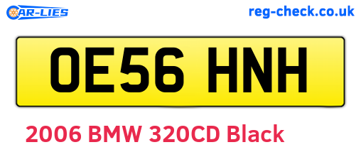 OE56HNH are the vehicle registration plates.
