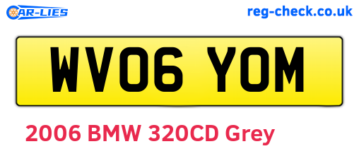 WV06YOM are the vehicle registration plates.