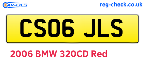 CS06JLS are the vehicle registration plates.