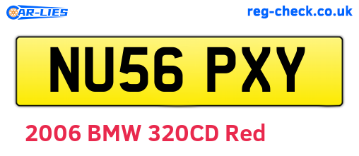 NU56PXY are the vehicle registration plates.