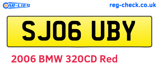 SJ06UBY are the vehicle registration plates.