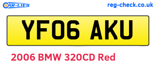 YF06AKU are the vehicle registration plates.