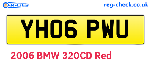 YH06PWU are the vehicle registration plates.