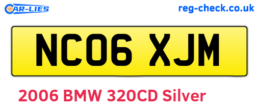 NC06XJM are the vehicle registration plates.
