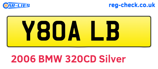 Y80ALB are the vehicle registration plates.
