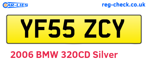YF55ZCY are the vehicle registration plates.
