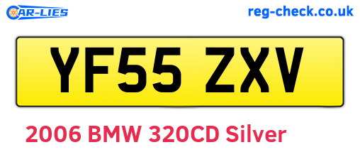YF55ZXV are the vehicle registration plates.