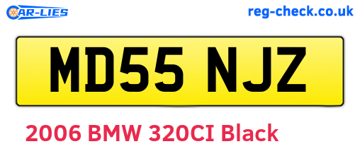 MD55NJZ are the vehicle registration plates.