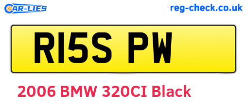 R15SPW are the vehicle registration plates.