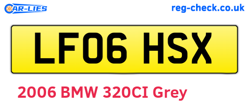 LF06HSX are the vehicle registration plates.