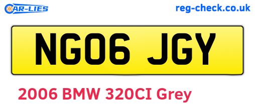 NG06JGY are the vehicle registration plates.