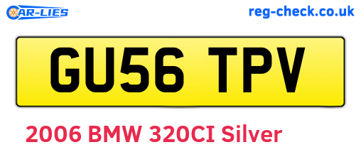 GU56TPV are the vehicle registration plates.
