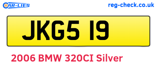 JKG519 are the vehicle registration plates.