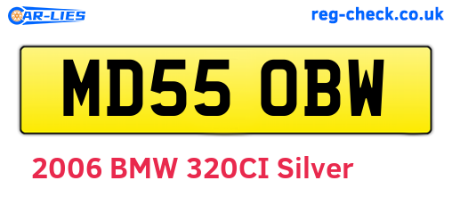 MD55OBW are the vehicle registration plates.