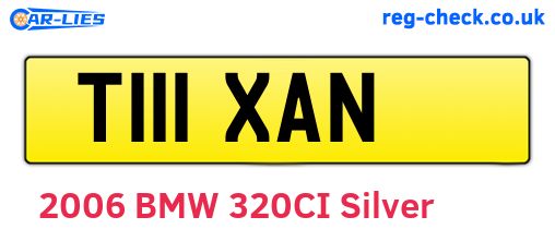 T111XAN are the vehicle registration plates.