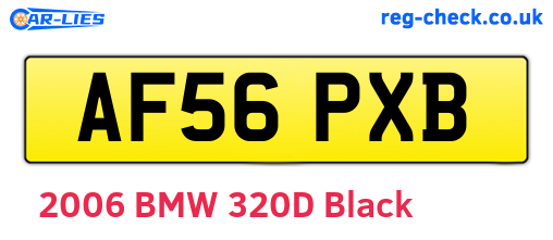 AF56PXB are the vehicle registration plates.