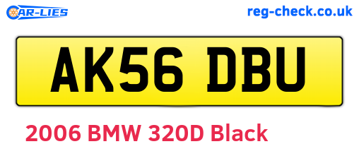 AK56DBU are the vehicle registration plates.