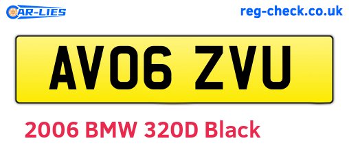 AV06ZVU are the vehicle registration plates.