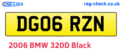 DG06RZN are the vehicle registration plates.