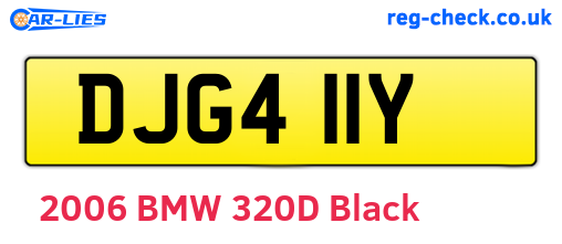 DJG411Y are the vehicle registration plates.