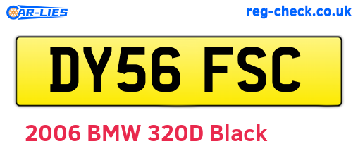 DY56FSC are the vehicle registration plates.
