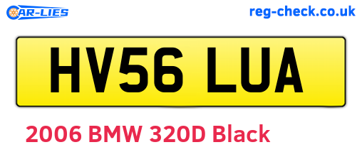 HV56LUA are the vehicle registration plates.