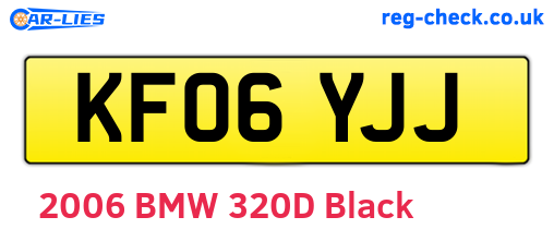 KF06YJJ are the vehicle registration plates.