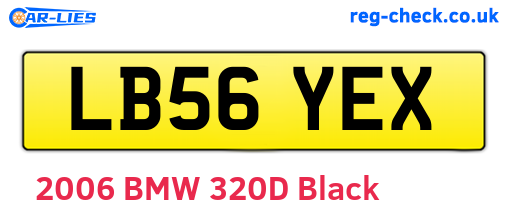 LB56YEX are the vehicle registration plates.