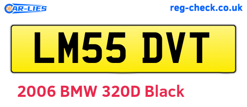 LM55DVT are the vehicle registration plates.