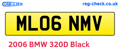 ML06NMV are the vehicle registration plates.
