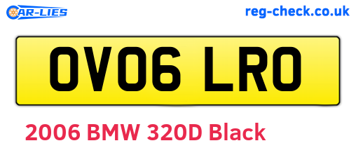 OV06LRO are the vehicle registration plates.