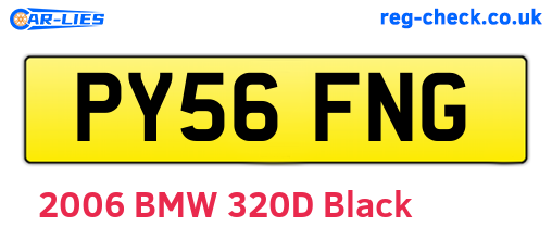 PY56FNG are the vehicle registration plates.