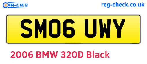 SM06UWY are the vehicle registration plates.