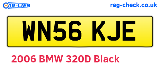 WN56KJE are the vehicle registration plates.