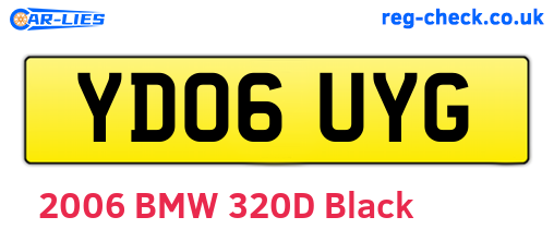 YD06UYG are the vehicle registration plates.