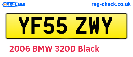 YF55ZWY are the vehicle registration plates.