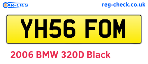 YH56FOM are the vehicle registration plates.