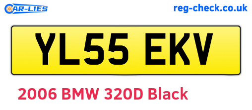 YL55EKV are the vehicle registration plates.