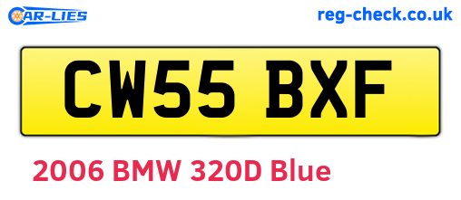 CW55BXF are the vehicle registration plates.