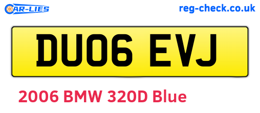 DU06EVJ are the vehicle registration plates.