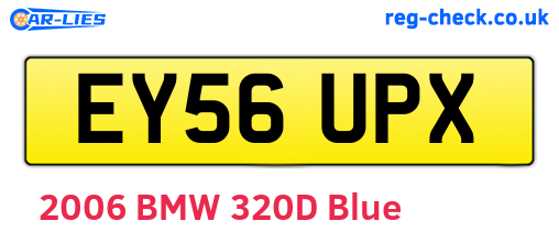 EY56UPX are the vehicle registration plates.