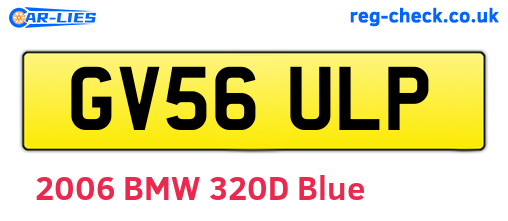 GV56ULP are the vehicle registration plates.
