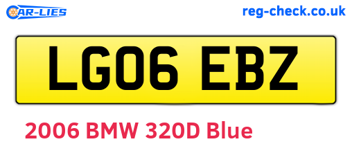 LG06EBZ are the vehicle registration plates.