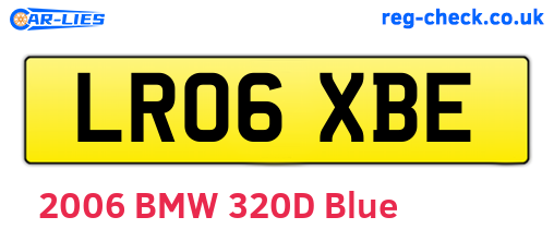 LR06XBE are the vehicle registration plates.